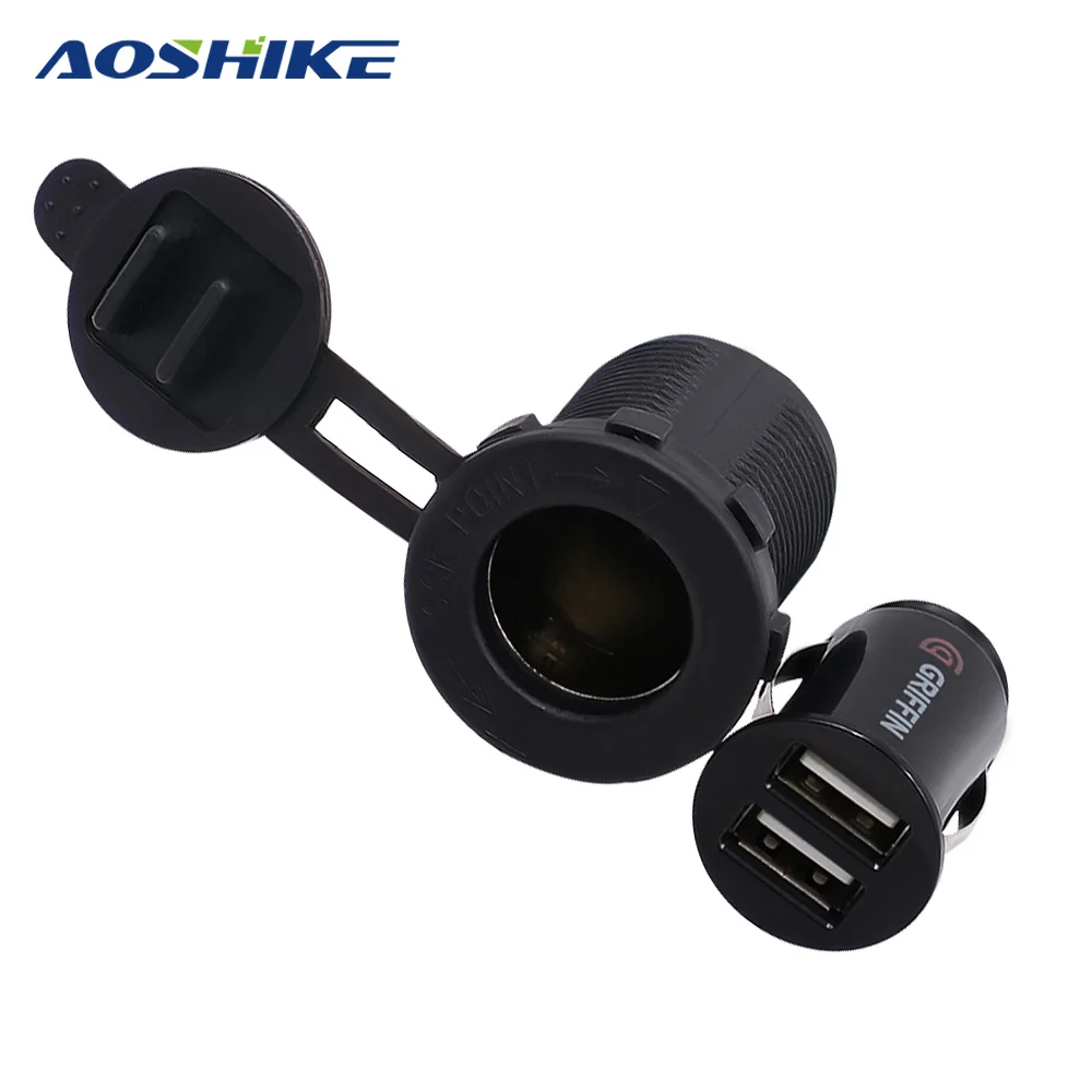 Aoshike 3.1A двойное USB Автомобильное зарядное устройство с автомобильными гнездами