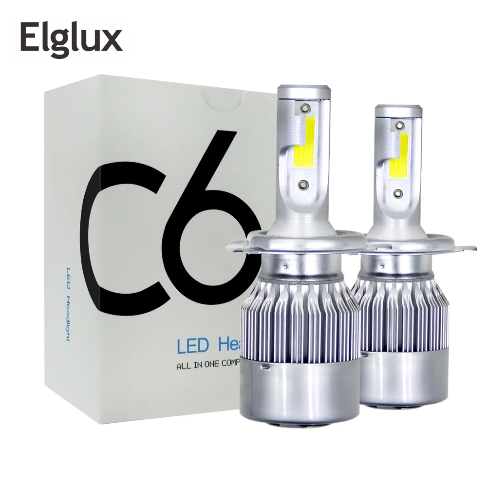 Elglux Авто лампы фары H4 H1 H3 H7 H11 HB3/9005 HB4/9006 на основе технологии COB светодиодный туман