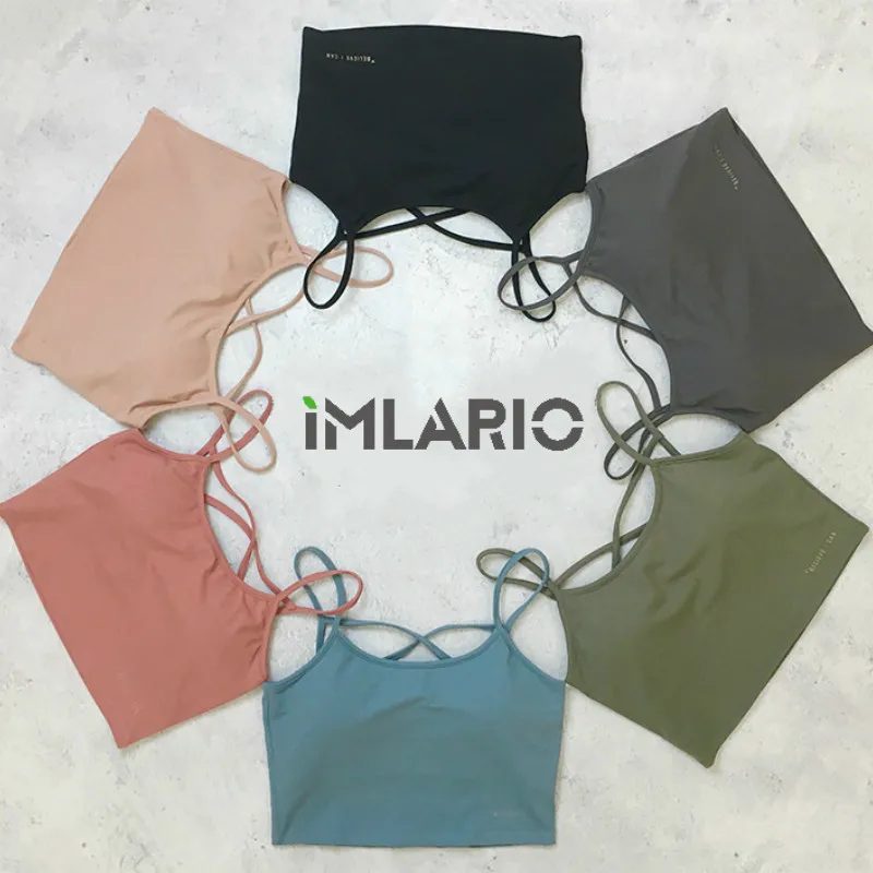 Imlario Crisscross бюстгальтер для тренировок топы фитнес женский дышащий йоги активная