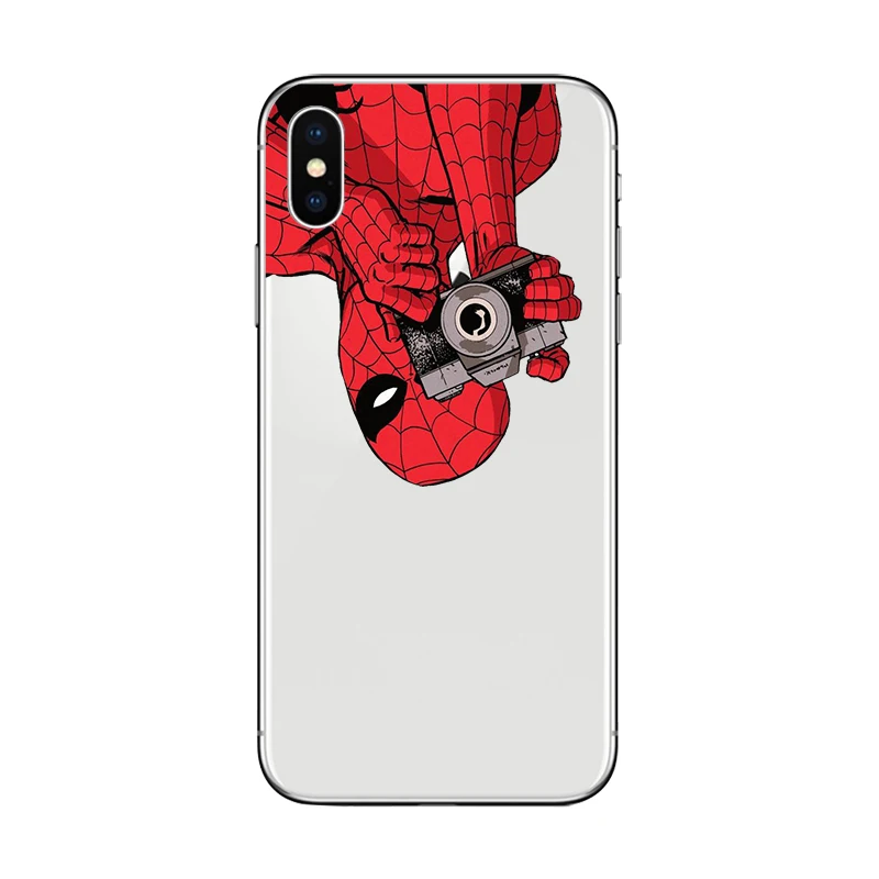 WM02945 Ciciber Marvel супер герой Человек-паук чехол для телефона для Apple iPhone 7 8 6 6s Plus X XR XS MAX 5S SE Мягкий ТПУ чехол - Цвет: WM02945