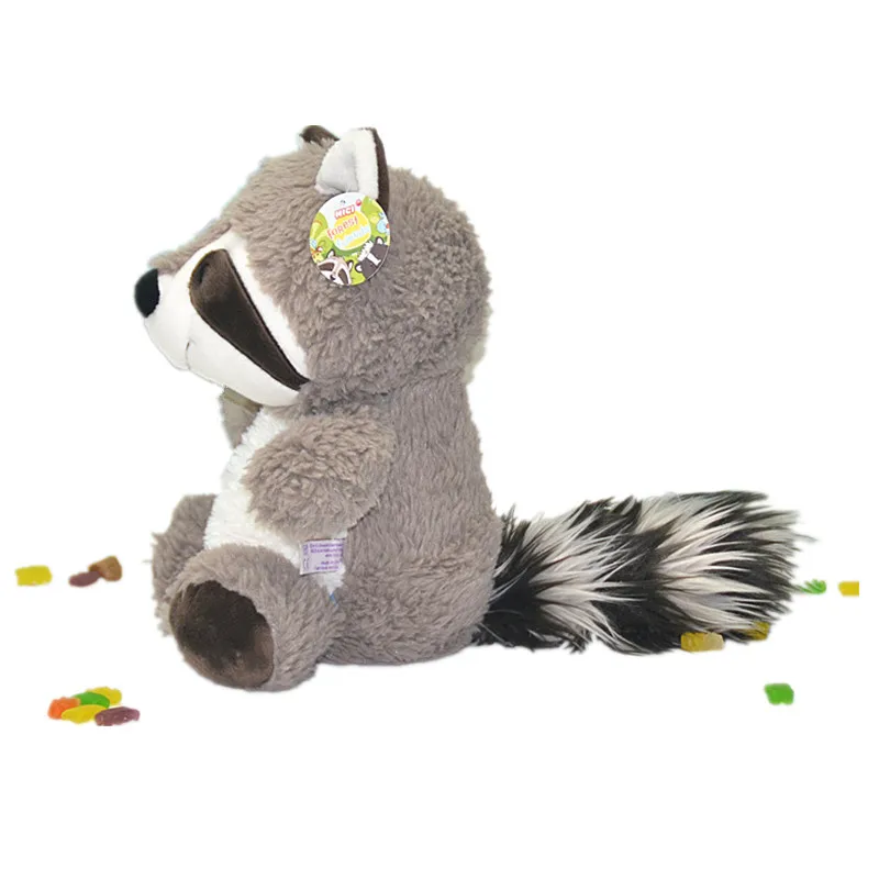 Большая плюшевая игрушка-енот милая мягкая кукла подарок на день рождения Серый