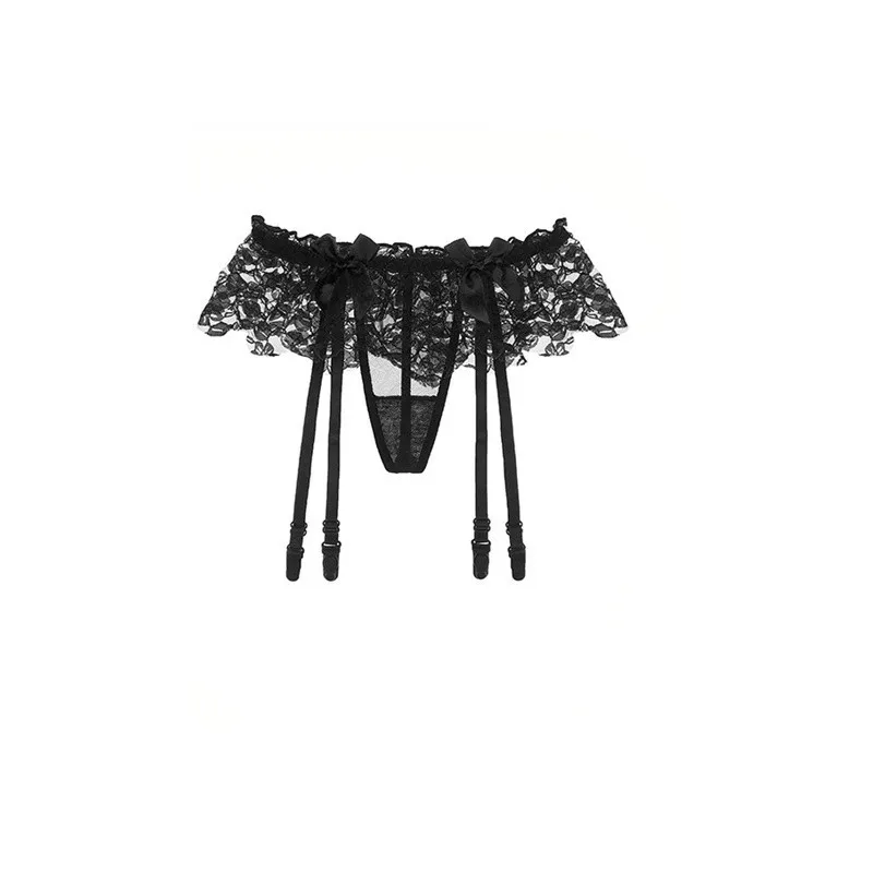 Black Garter Сексуальные подвязки, колготки для женщин, свадебные подвязки, пояс+ кружевные чулки до бедра, сексуальное нижнее белье, Medias, сексуальные чулки с подтяжками, набор - Цвет: Black Garter