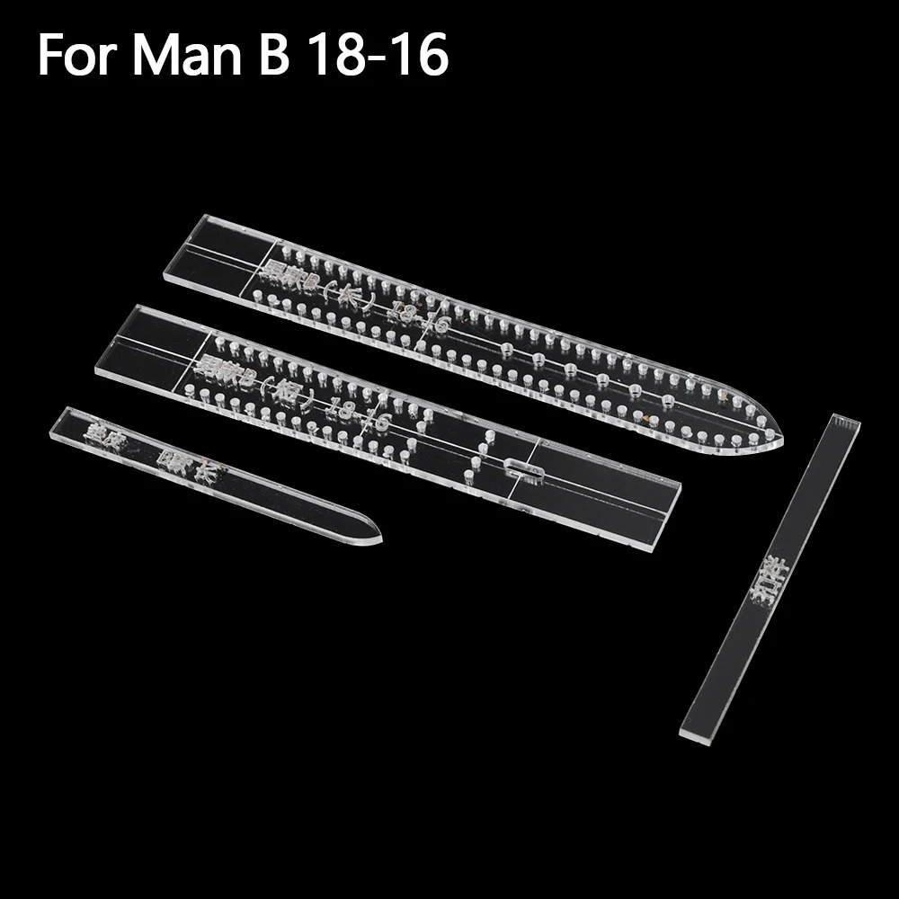 For Man B 18-16 1 Набор прозрачный акриловый женский мужской ремешок для часов Трафарет Шаблон форма для самостоятельного изготовления кожаный инструмент для рукоделия - Цвет: For Man B 18-16
