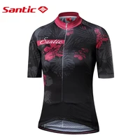 santic women cycling jerseys spring summer pro bicycle riding short jersey reflective fit ladies road mtb bike cycling equipment