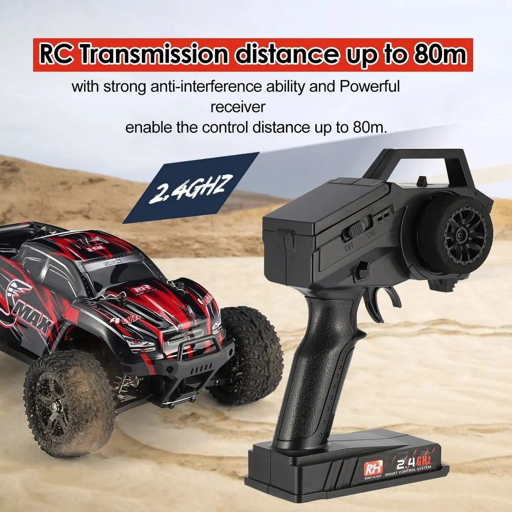 REMO 1631 1/16 Масштаб 2,4 г 40 км/ч высокая скорость 4WD матовый внедорожный грузовик большие колеса Bigfoot SMAX RC автомобиль дистанционного управления детский подарок