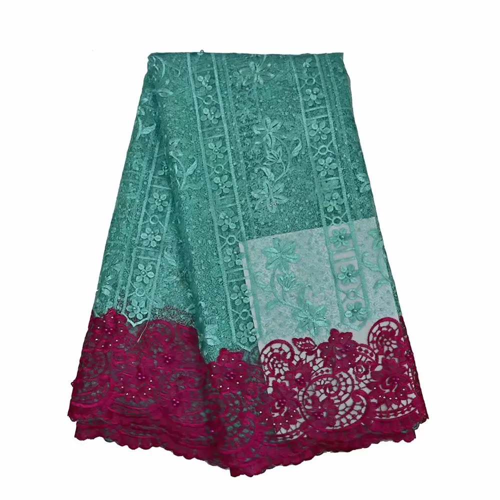 African lace fabric US royal blue african voile french with rhinestone 5 yards per lot wedding dress | Дом и сад