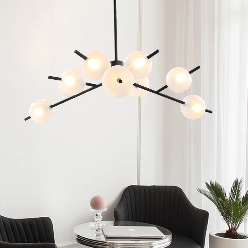 Modern single-head dining room bedroom living indoor pendant light clear bubble glass ball lamp AC110V 220V 230V | Освещение