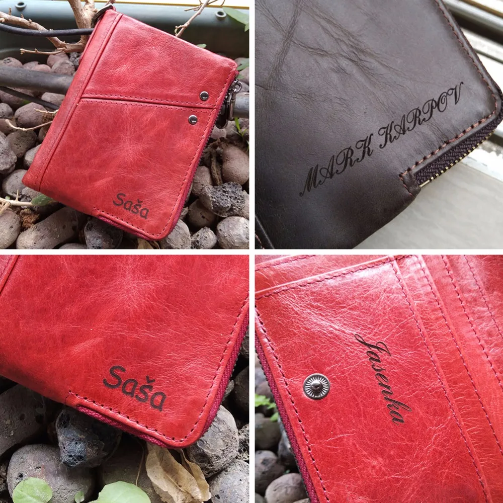 KAVIS Rfid Высокое качество Натуральная кожа Crazy Horse кожаный кошелек женский маленький кошелек Portomonee Cuzdan Леди Короткие портмоне