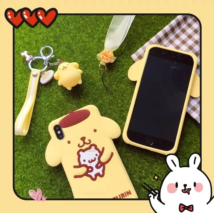 Милый японский мультфильм Sanrio Cinnamoroll My Melody Мягкий силиконовый чехол для iphone 6 6splus 7 7Plus 8 8plus X чехол для телефона s