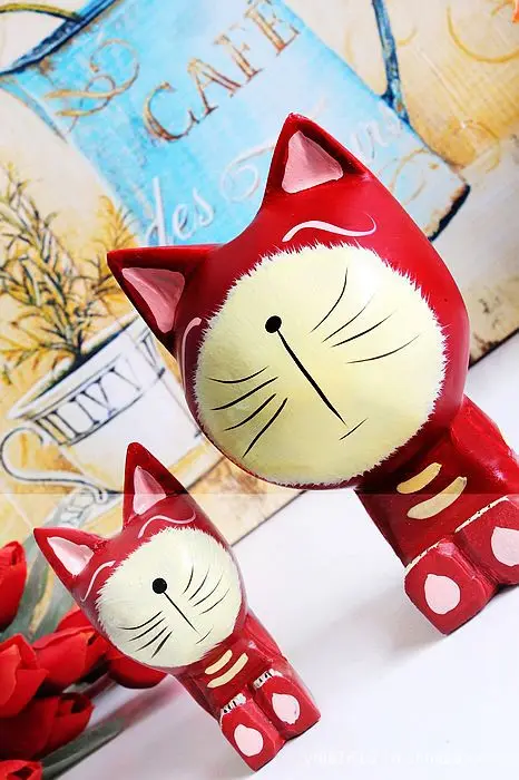 Деревянный винтажный домашний декор в скандинавском стиле красная деревянная