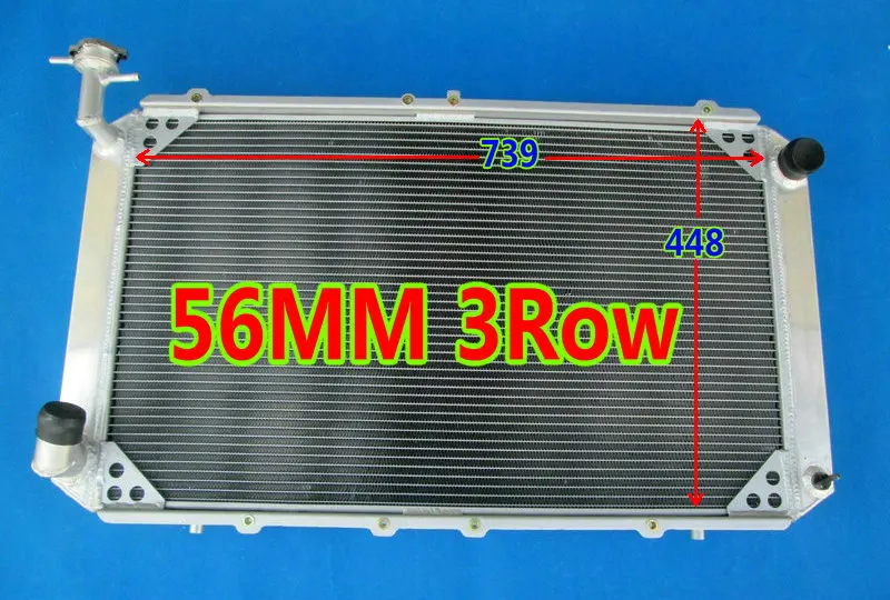 Новый Популярный трехрядный радиатор 56 мм для NISSAN PATROL GQ saфари Y60 2.8L 4.2L RD28T TD42 I6