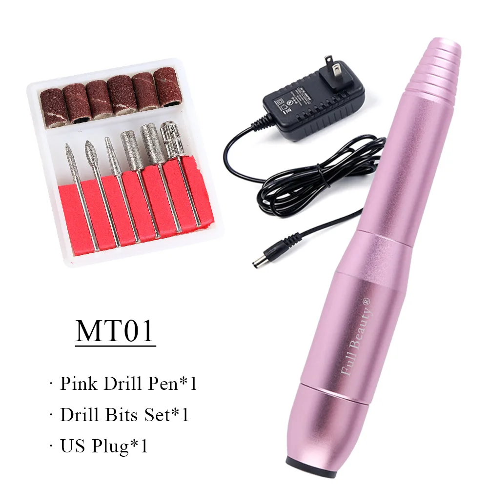 US-MT01-OR Drill Box 20000 ОБ/мин Электрическая дрель для ногтей, Машинка для удаления гель-лака, маникюрные сверла, набор для чистки кутикулы, инструменты для дизайна ногтей, LAMT01-03 - Цвет: US-MT01-OR Drill Box