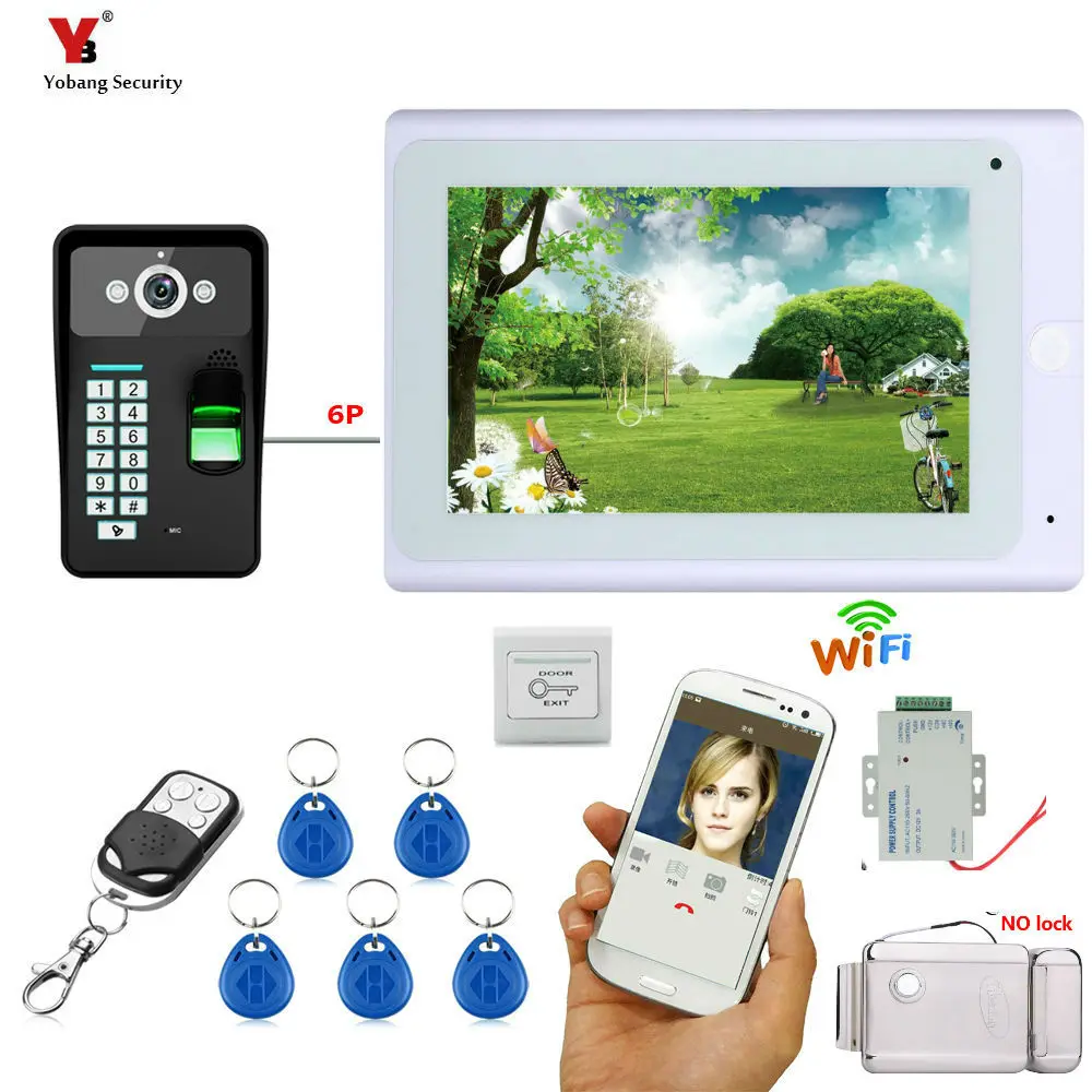 Дверной видеодомофон SmartYIBA беспроводной домофон с цветным TFT дисплеем 7 дюймов Wi Fi