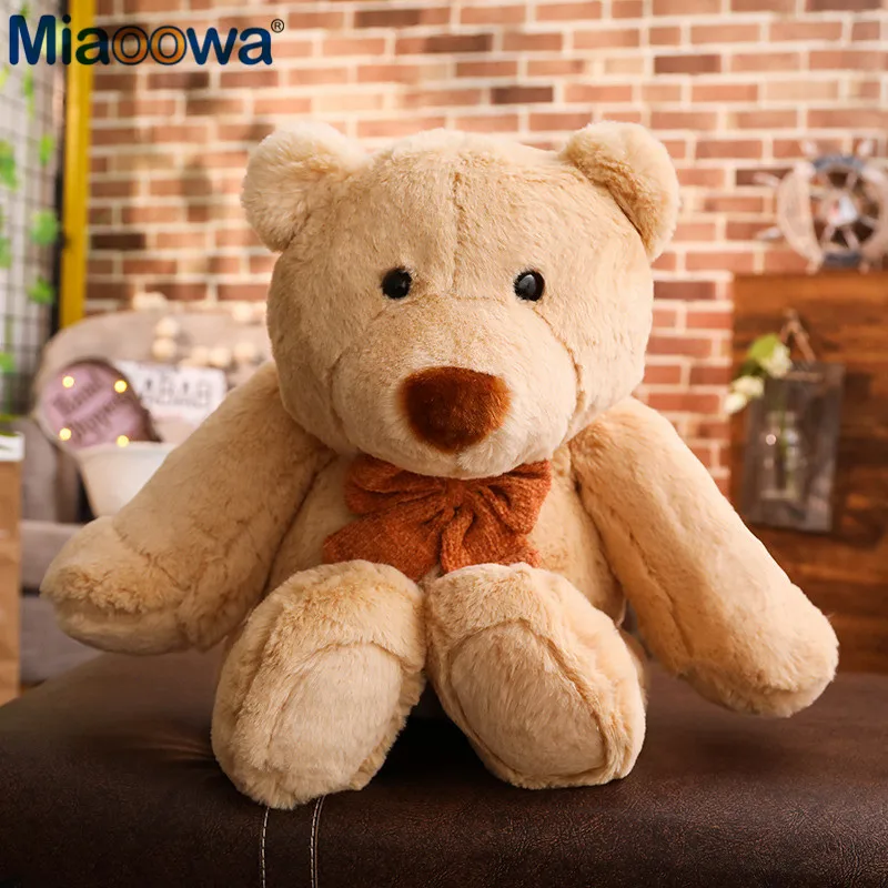 

1pc 98cm Giant Brown Bear Plush toy Stuffed Plush Pillow Cute Sweater Teddy Bear Toys for Children As Birthday Gifts