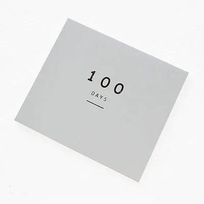 Gray Записная книжка-органайзер дней позолота планировщик 100 обратного отсчета альбом для зарисовок планировщик Еженедельный ежемесячный Органайзер поставки школьный подарок - Цвет: Gray
