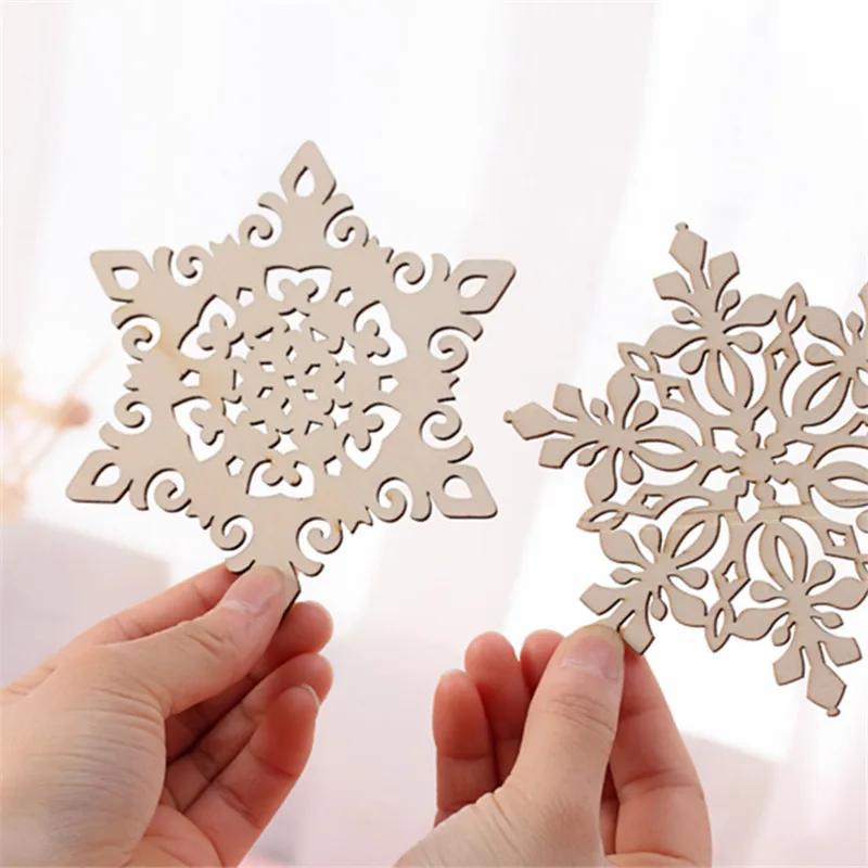 500 шт./лот деревянные подставки в стиле ретро с вырезами виде снежиков коврик для