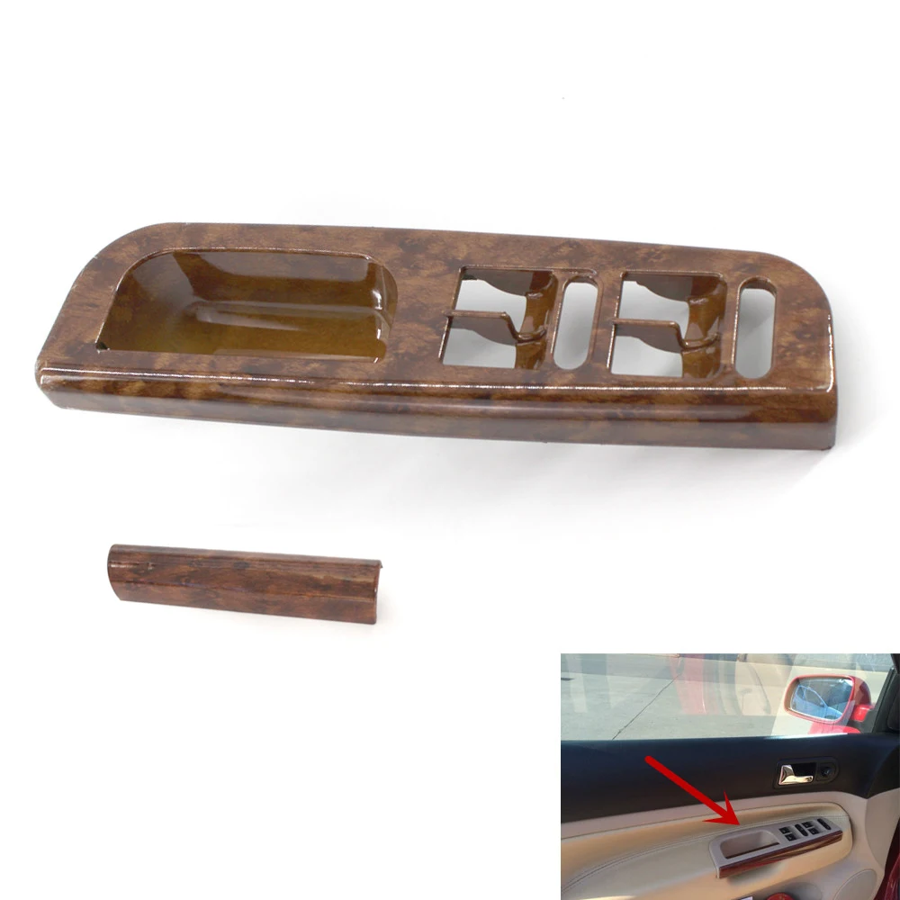 

Peach Style Car Door Window Switch Panel Bezel + Handle Trim Set For VW Jetta Golf MK4 Passat B5 1999-2005