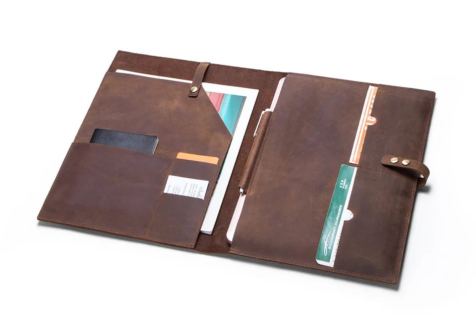 Luxury Retro Cow Leather Case Cover For iPad 9.7 5 6 Air 1 2 Mini MacBook Pro 9.7 10.5 11 10.2" Tablet Sleeve Pouch Notebook Bag