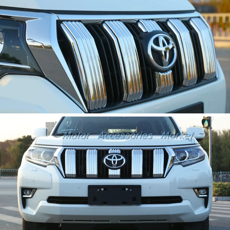 Новая Хромированная передняя решетка 6 шт. для TOYOTA Land Cruiser Prado FJ150 2018 2019 | Автомобили