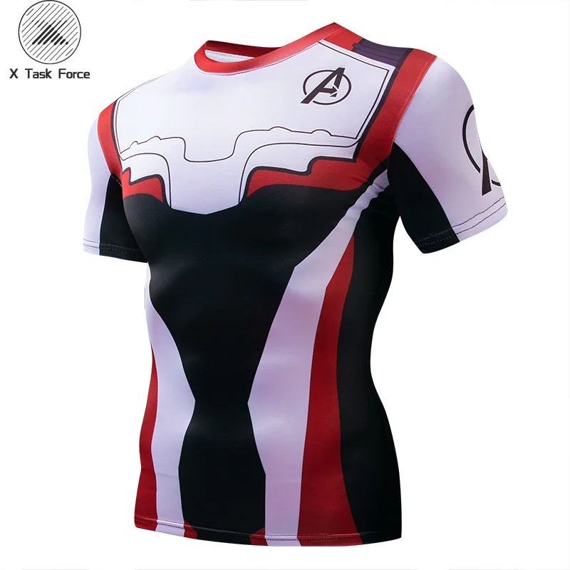 Avengers Endgame Quantum Realm Battle Suit Cosplay Costume T-shirt Tee Top Unisex Tracksuit Tops 4 Movie T Shirt 2019 | Мужская одежда