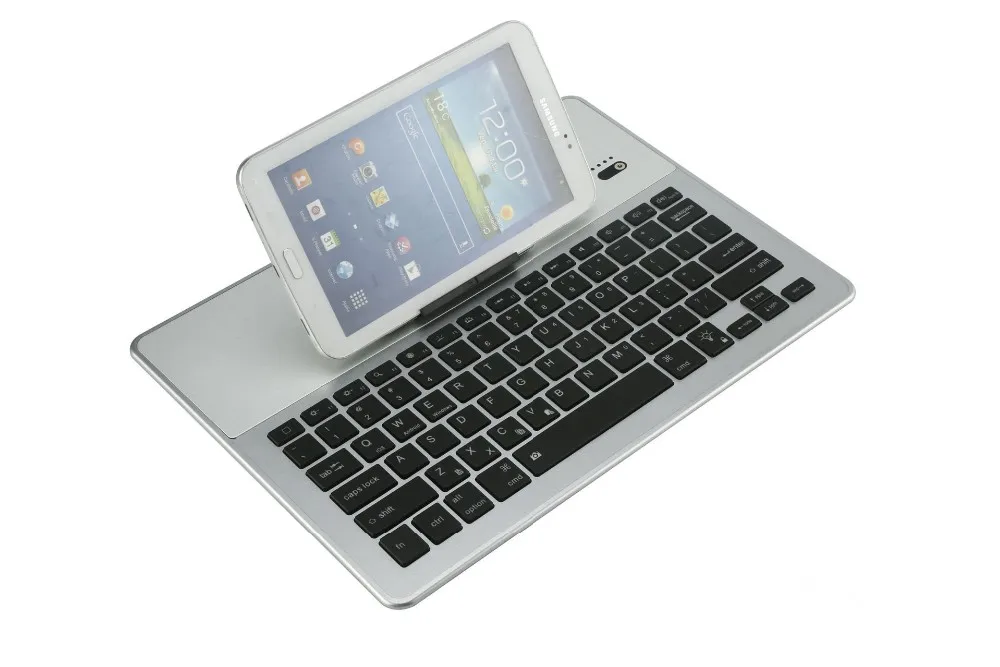 Универсальная Bluetooth клавиатура с подсветкой для планшета 7 цветной светодиодной