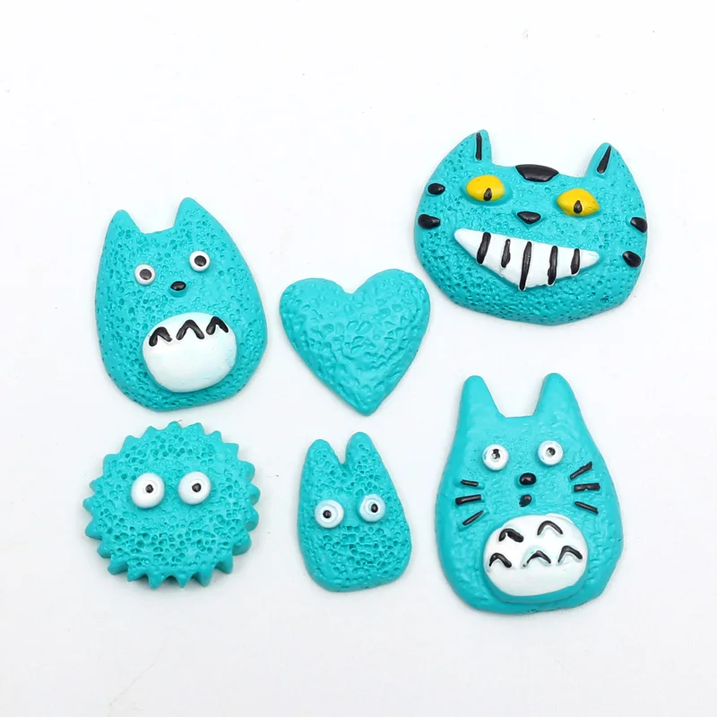 LF 5 шт. искусственная Смола Totoro украшения ремесла с плоским основанием кабошон