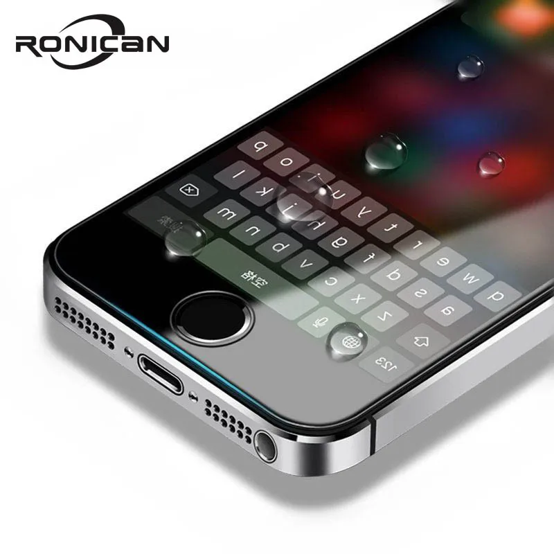 Пленка из закаленного стекла для Apple iPhone 5 RONICAN 0 26 мм 2.5D 9H твердость HD защита экрана