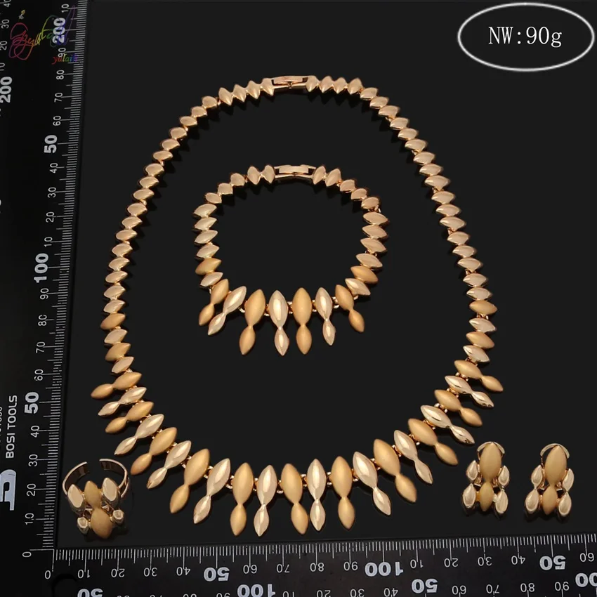 YULAILI Модный Ювелирный Набор нигерийский золотой цвет Африканский бисер