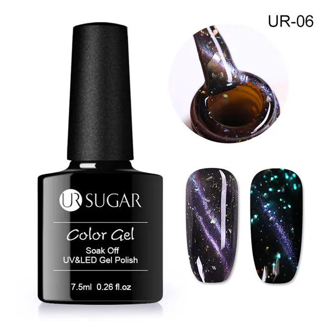 starry6 Ur Sugar 5 мл кошачьи глаза Гель-лак для ногтей 5D Магнитный впитывающий УФ-гель Сияющий фиолетовый синий Магнит "сделай сам" Гель-лак для маникюра - Цвет: starry6