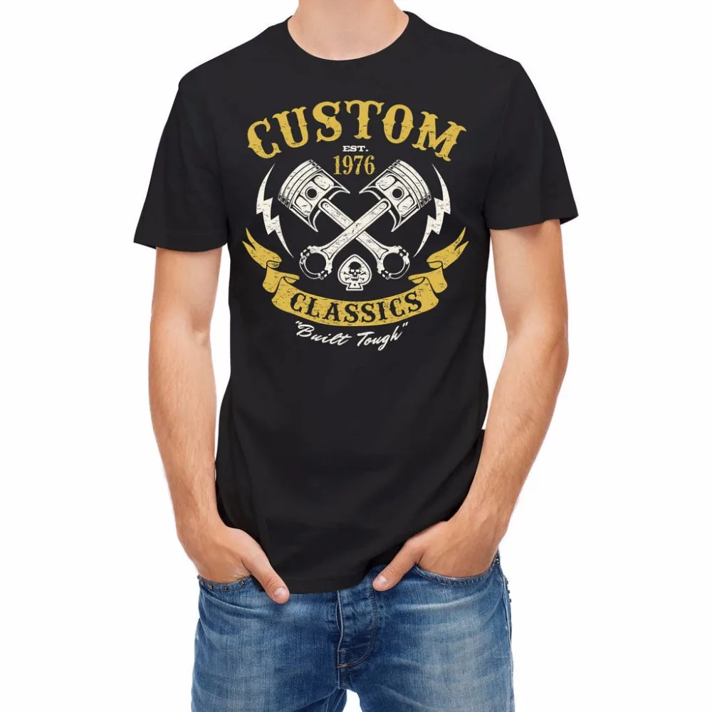 

2019 New Arrival Men T Shirt New Men T Shirt Great Quality Funny Man Cotton Pistons Motor Race Classicst Shirt Printing