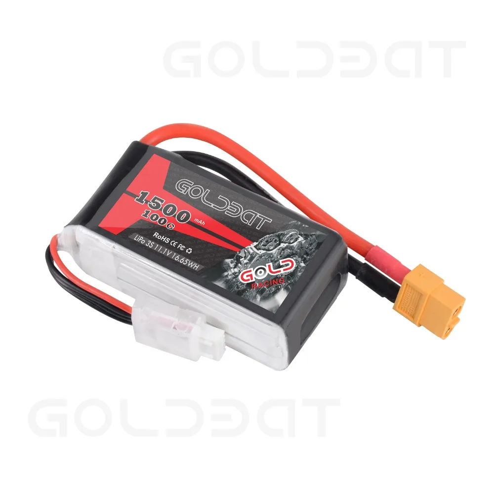 GOLDBAT Lipo батарея 1500mAh 3S 11,1 V 100C батарея 3S Lipo 1500mah батарея 11.1vs мягкий чехол с XT60 разъем для fpv самолета heli