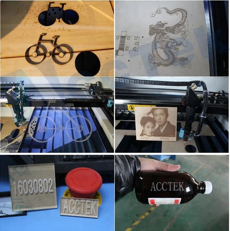 Станок лазерной резки с чпу 6090 станок для дерева AKJ6090 ленточная передача |