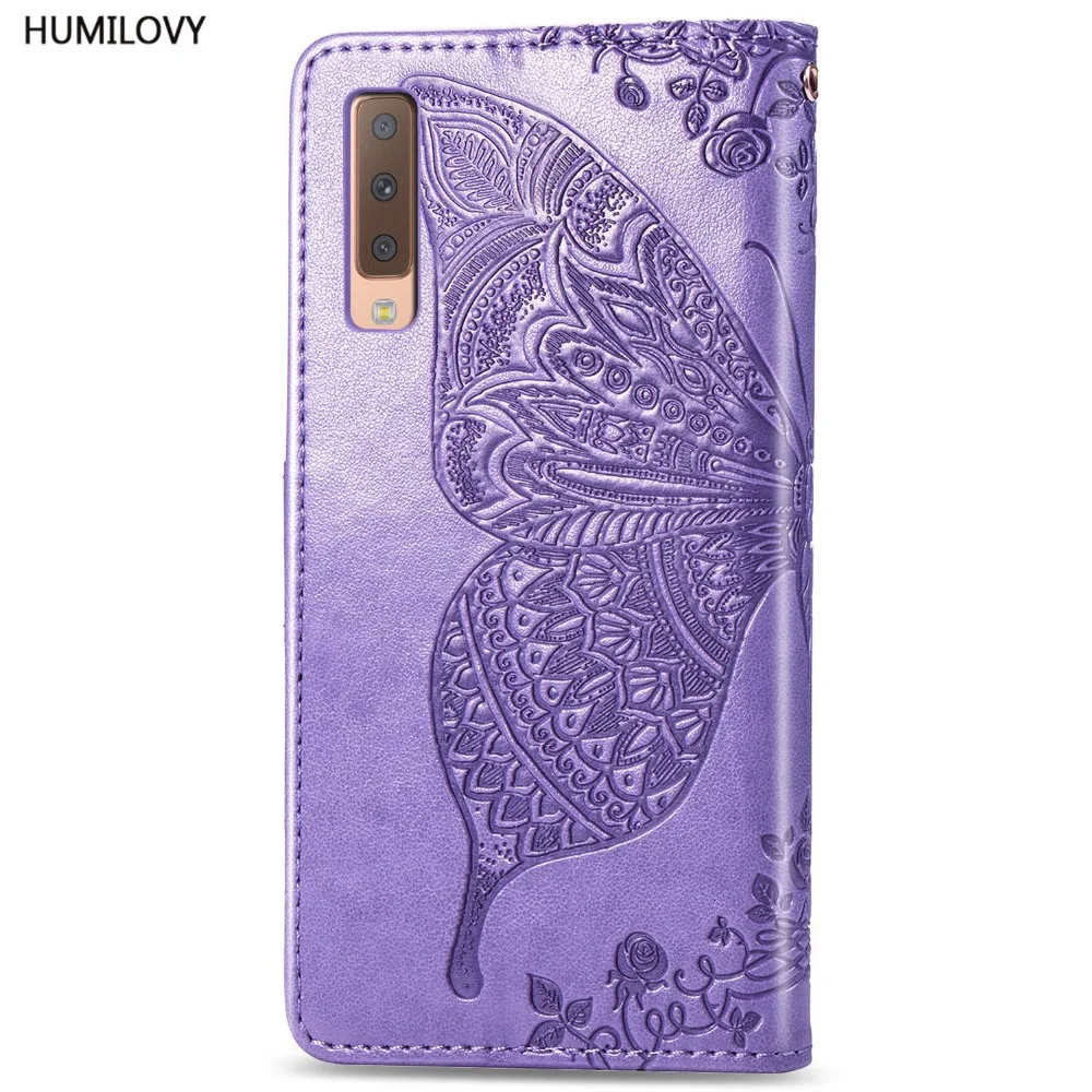 For Samsung Galaxy A7 2018 Case Leather Wallet Flip Cover for Coque A750 | Мобильные телефоны и аксессуары
