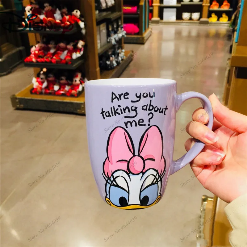 Daisy Disney 530 мл Детские керамические чашки Дети Женщины Питьевая кружка мультфильм чашки для пары офисная кофейная кружка чашка в качестве подарка - Цвет: Daisy