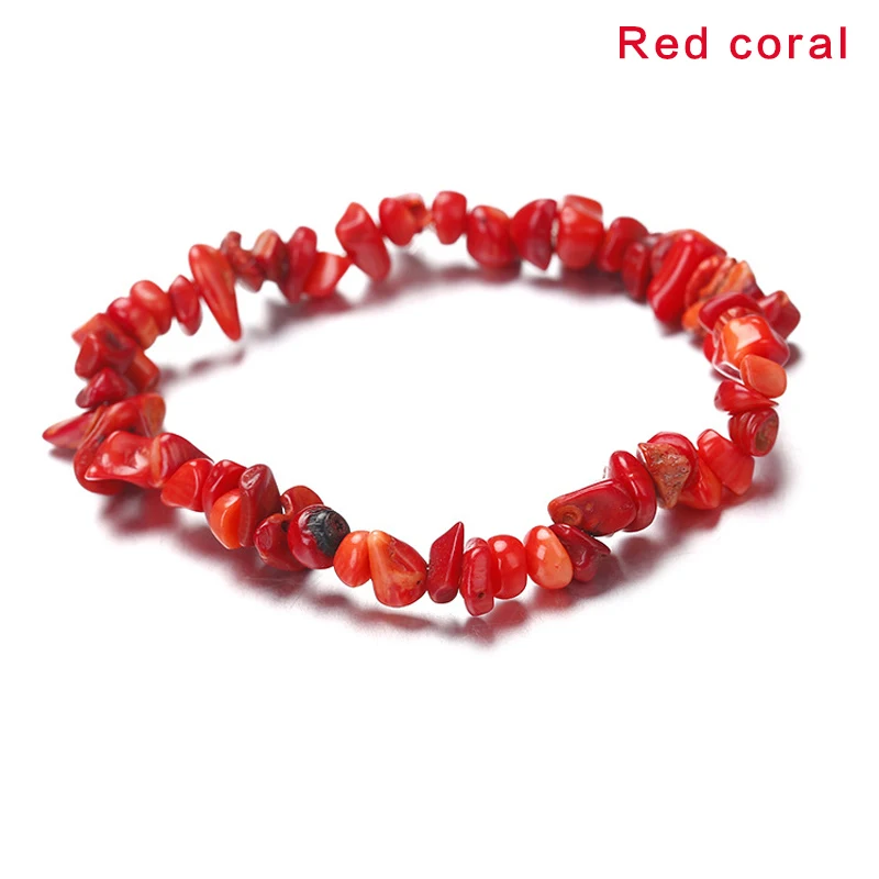 Популярный эластичный браслет с бусинами из натурального камня в этническом