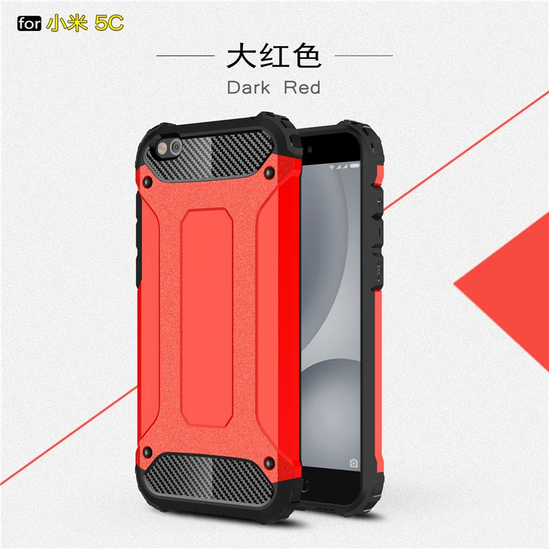 For Case Xiaomi Mi 5C Cover Business Style Silicone Rubber Armor Hard Plastic Mi5C Fundas |