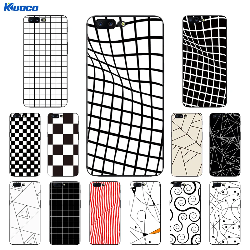 For OnePlus 5 TPU Shell One Plus 3 3T Phone Case DIY Custom 5.5 Inch 2 Fundas Geometry Striped Printing Coque |
