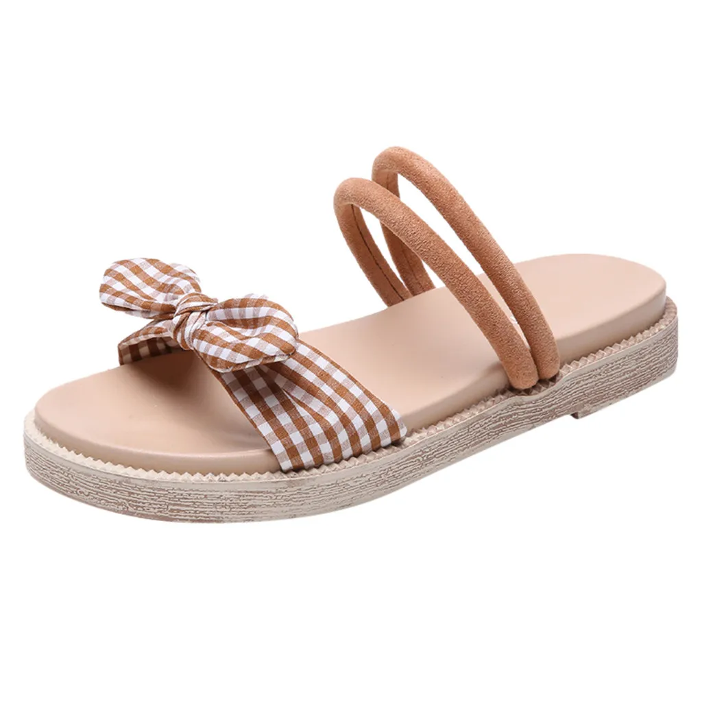SAGACE/Босоножки женская обувь тканевые шлепанцы с бантиком и веревкой пикантные