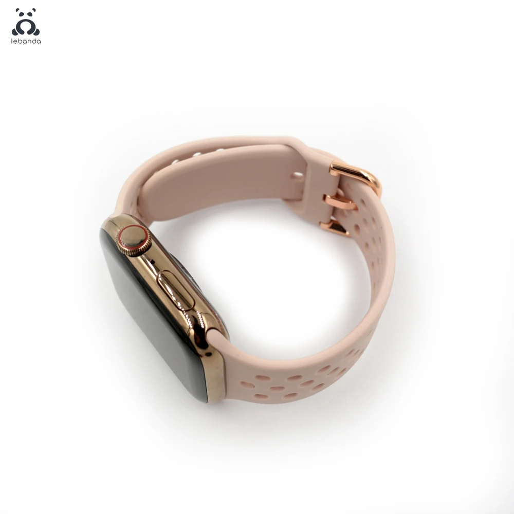 Lebanda спортивный ремешок для наручных часов Apple Watch 5/4/3/2/1 ремешок для наручных часов iWatch, силиконовой лентой из мягкой дышащей ткани Замена 38/42/40/44 мм