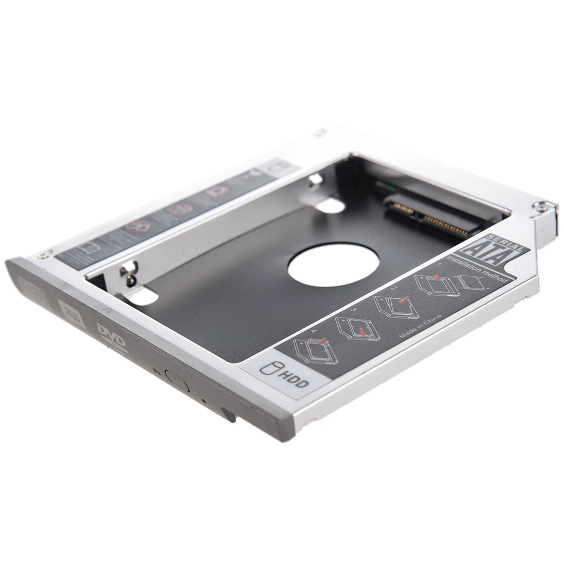 SATA 2-й жесткий диск HDD Bay Caddy адаптер для Dell Latitude D600 D610 D620 D630 серебристый