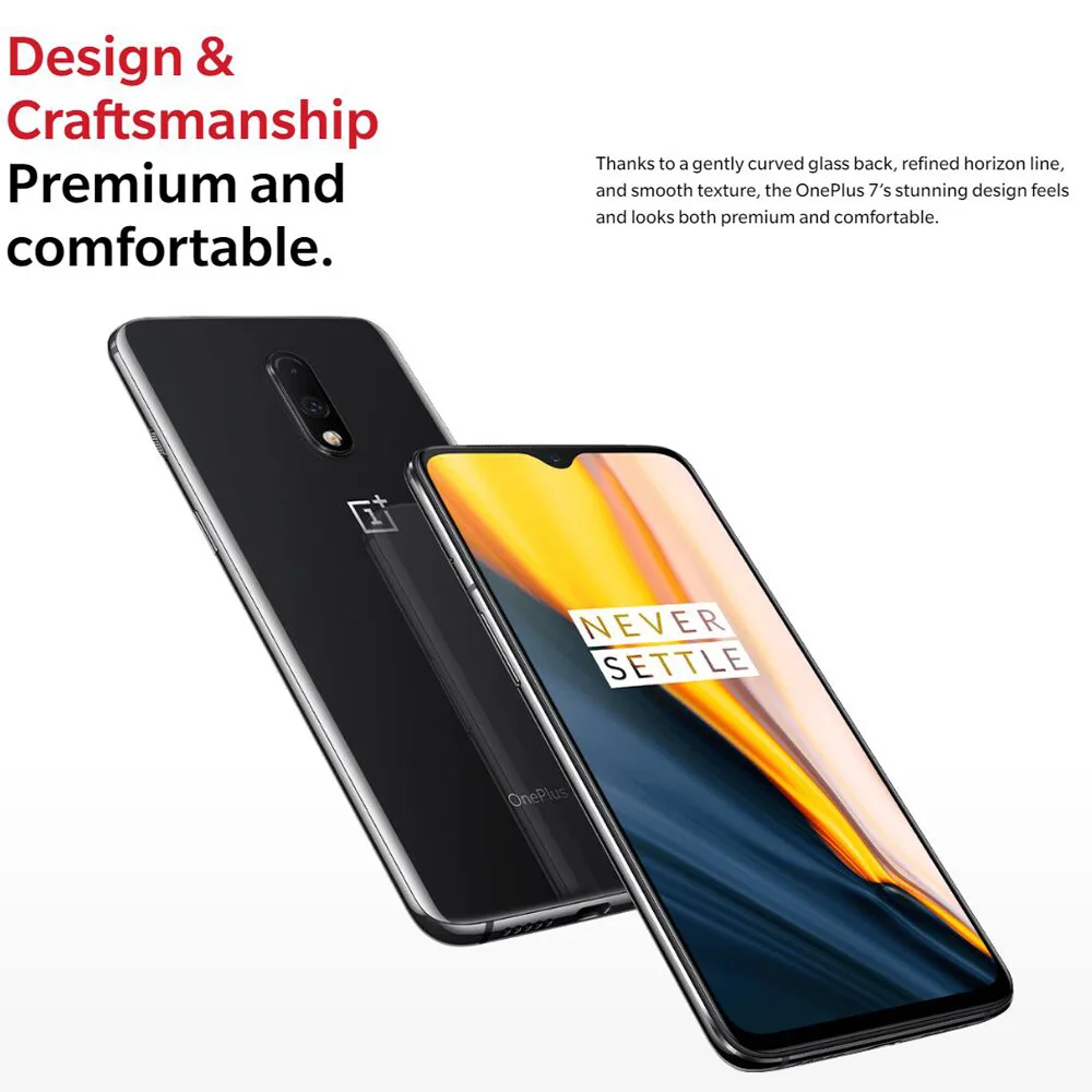 Мобильный телефон Oneplus 7, Восьмиядерный процессор Snapdragon 855, 8 ГБ, 12 Гб ОЗУ, 256 Гб ПЗУ, UFS 3,0, 6,41 дюйма, 48мп камера, 4G LTE, NFC Smart