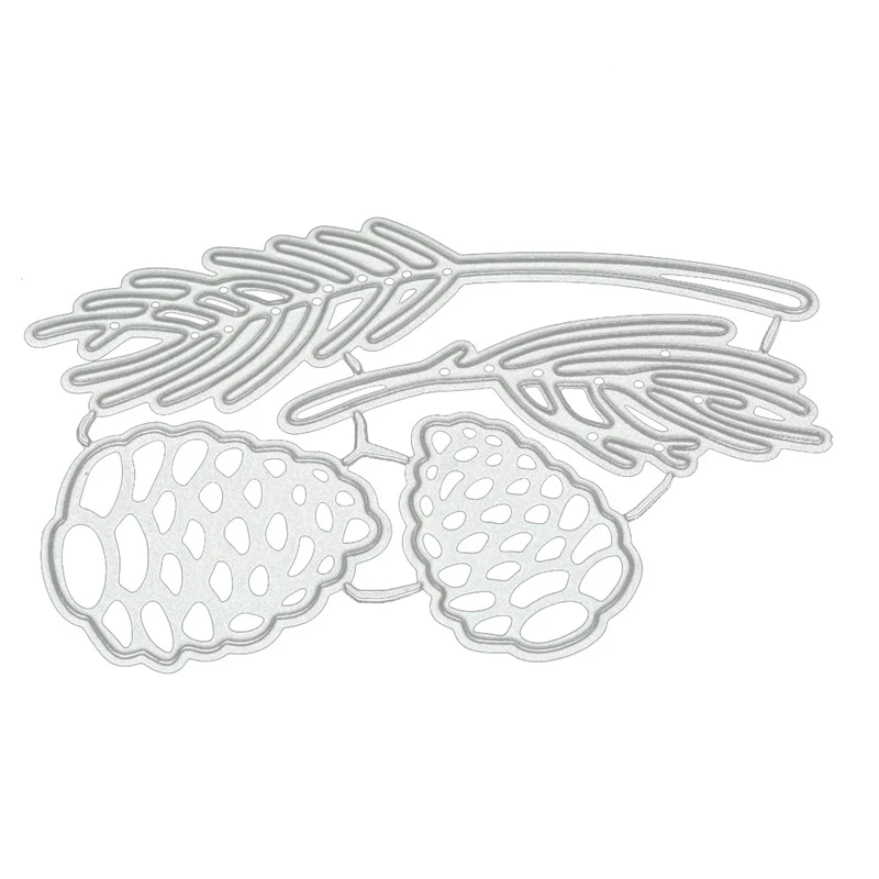 Металлические штампы 4 шт. рождественские сосновые конусы для скрапбукинга