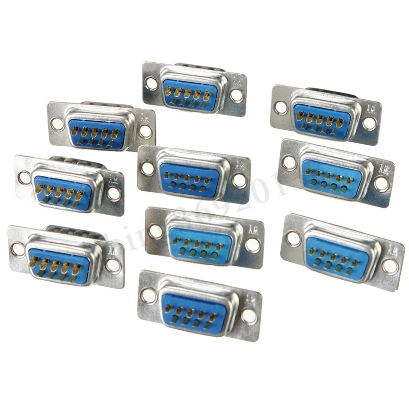 2 шт. RS232 DB9 Серийный VGA 9 контактный Женский ряда припоя Тип штепсельная вилка D SUB
