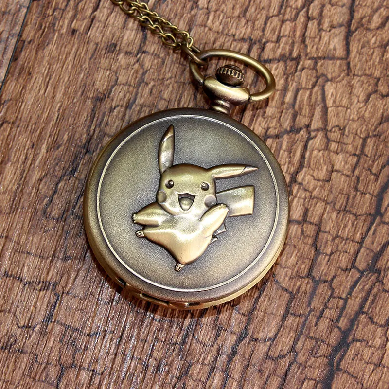 Кварцевые аналоговые часы каваи Пикачу карманные японского аниме Покемон