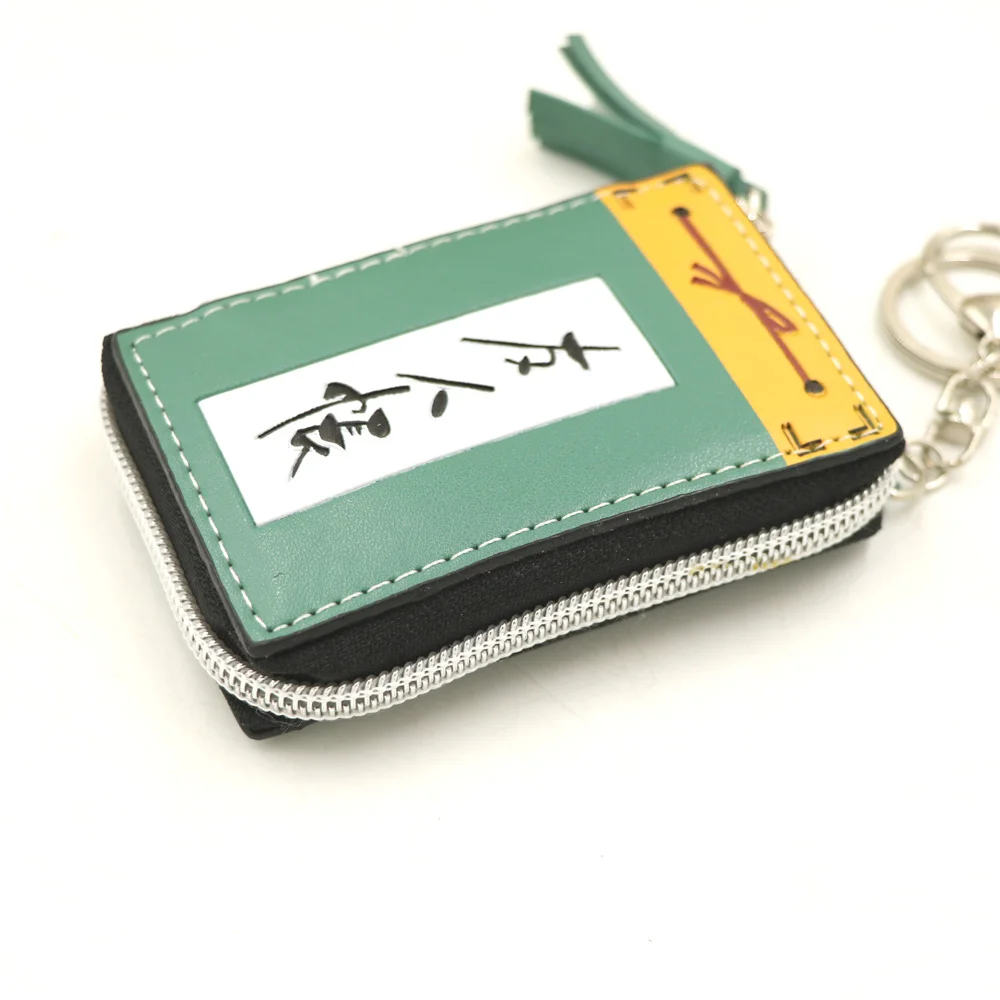 Кошелек аниме Natsume Yuujinchou короткий кожаный мини кошелек с цепочкой для ключей