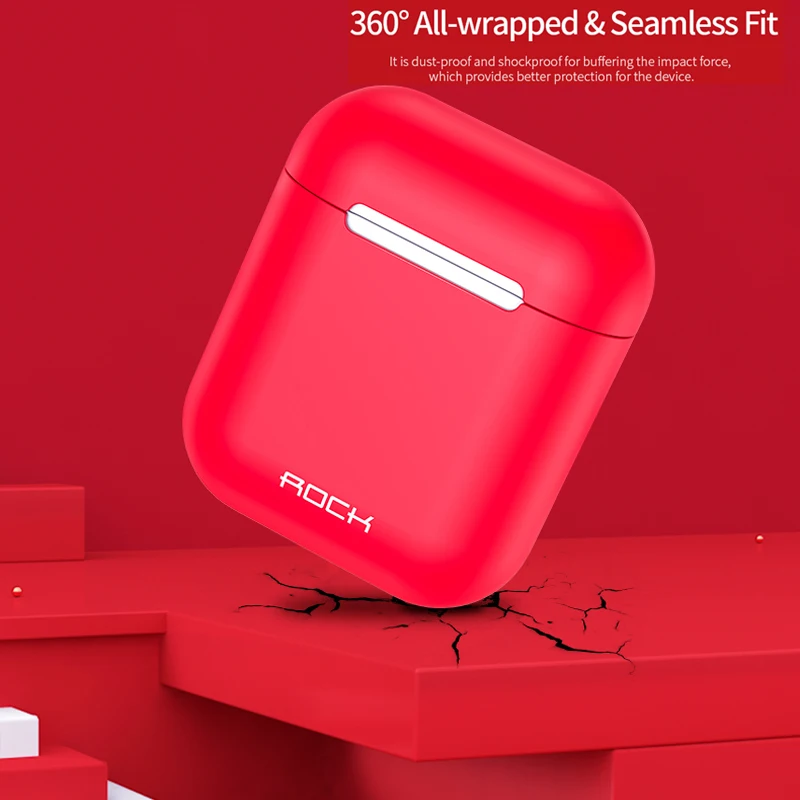 Для Apple AirPods 1 2 силиконовый чехол ROCK Bluetooth Беспроводные наушники с зарядным