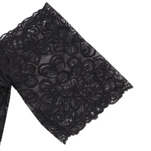 

2018 Women Lingerie Lace Babydoll Nightwear Sleepwear Tops G-string Black Mesh Perspective Floral Embroidery Sexy Women Set