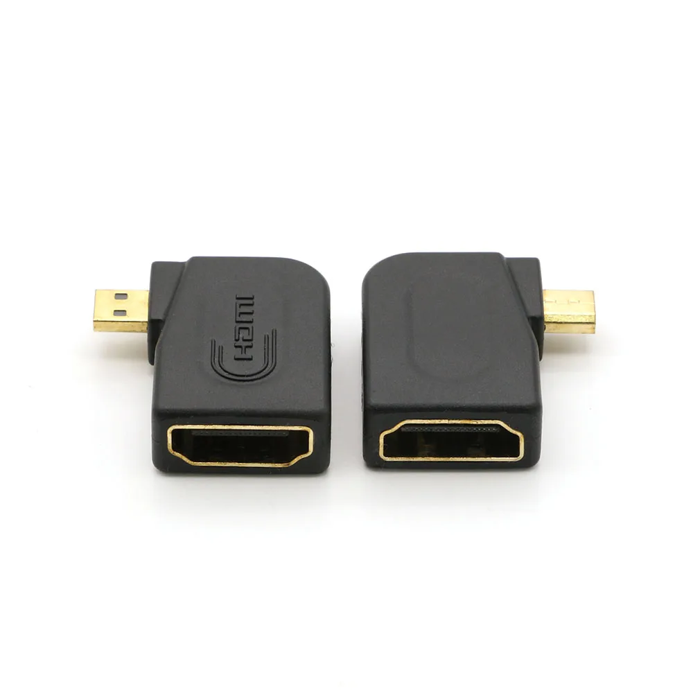 2 шт микро совместимому с HDMI D Мужской к HDMI-Совместимость женскому удлинитель
