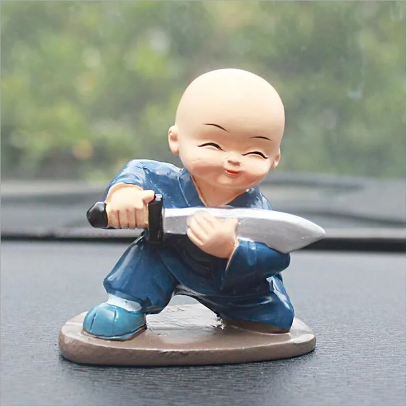 Хорошее качество 4 шт./компл. маленькие статуэтки монахов кукольный автомобиль