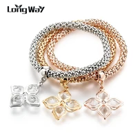 longway 3 pcsset gifts gold color crystal charm bracelet bangle bracelets for women couple vintage jewelry sbr160350